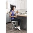 COSCO Stylaire Retro Chair + Step Stool with Flip-Up Seat in Teal