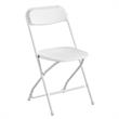 ZOWN Premium Commercial Plastic Stacking Folding Chair in White (8-Pack)