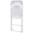 ZOWN Premium Commercial Plastic Stacking Folding Chair in White (8-Pack)