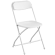 ZOWN Premium Commercial Plastic Stacking Folding Chair in White (8-Pack)
