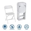 ZOWN Premium Commercial Plastic Stacking Folding Chair in White (8-Pack)