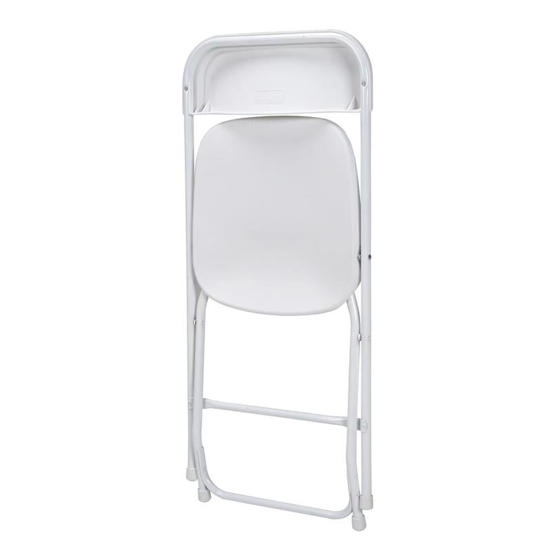 ZOWN Premium Commercial Plastic Stacking Folding Chair in White (8-Pack)