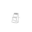 ZOWN Premium Commercial Plastic Stacking Folding Chair in White (8-Pack)