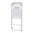 ZOWN Premium Commercial Plastic Stacking Folding Chair in White (8-Pack)