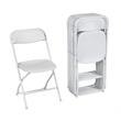 ZOWN Premium Commercial Plastic Stacking Folding Chair in White (8-Pack)