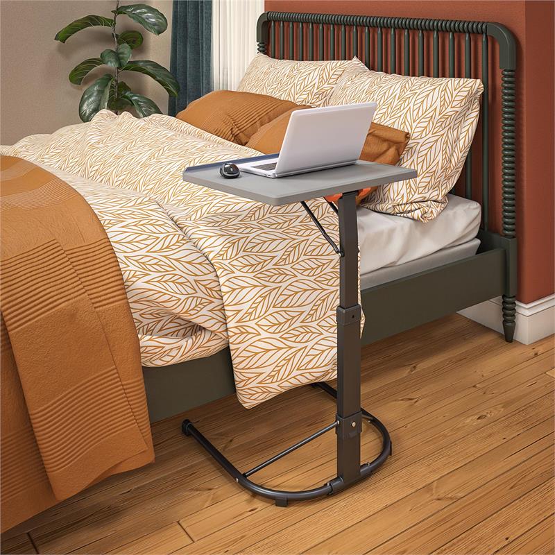 COSCO Multi-Functional Personal Folding Activity Table Adjustable Height in Gray
