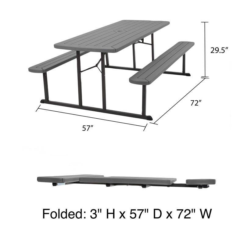 Folding plastic picnic online bench