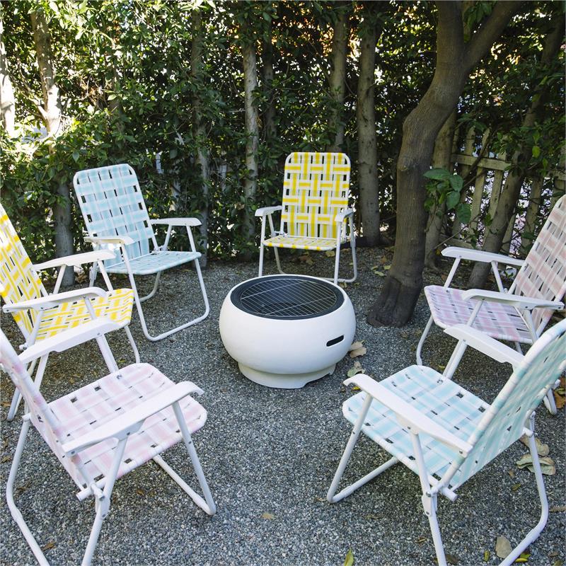 Novogratz Poolside Gossip Collection Priscilla Folding Chairs Yellow (2-Pack)