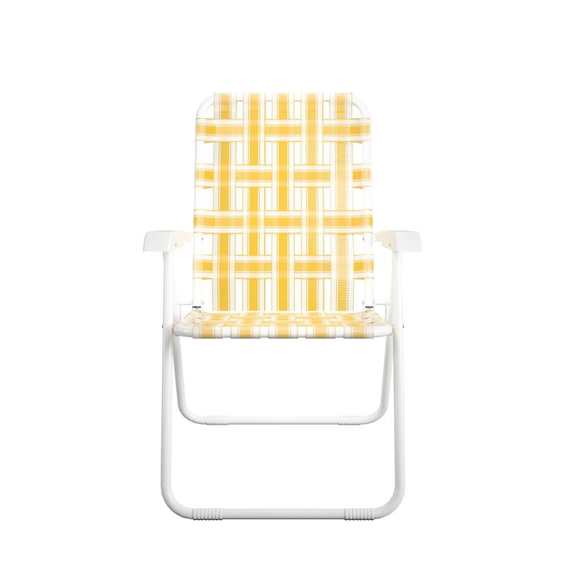 Novogratz Poolside Gossip Collection Priscilla Folding Chairs Yellow (2-Pack)