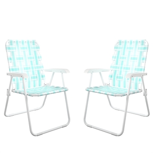 novogratz poolside gossip priscilla folding chairs in aqua haze (2-pack)