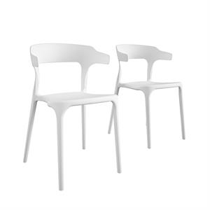 novogratz poolside collection felix stacking dining chairs in white (2-pack)