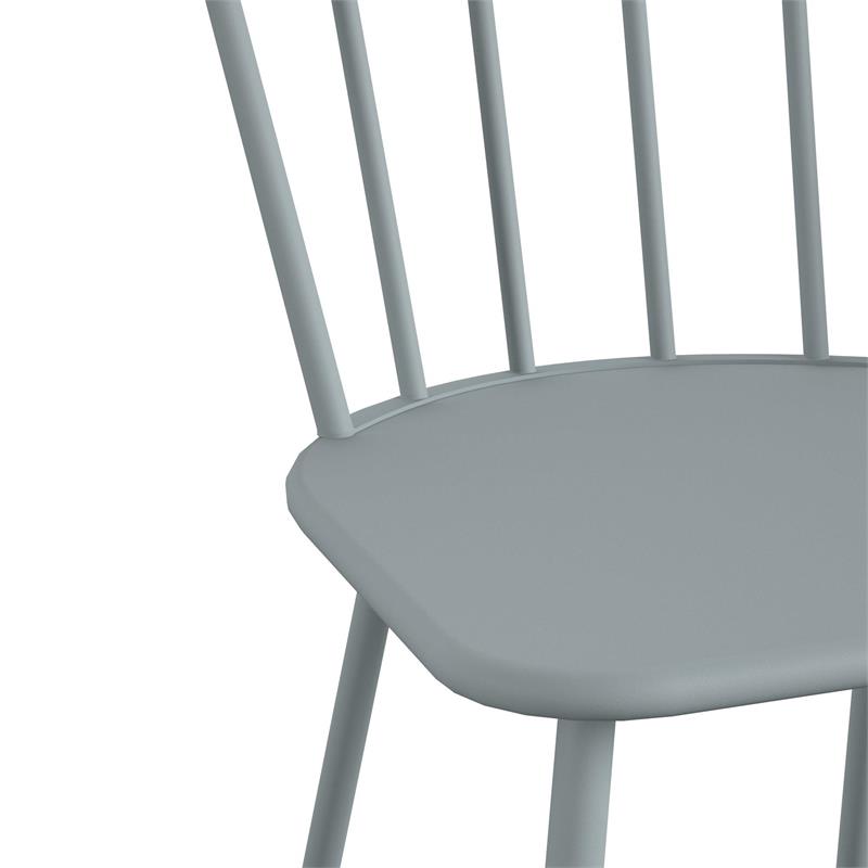 Novogratz Poolside Gossip Heidi 3-Piece Indoor/Outdoor Bistro Set in Light Gray