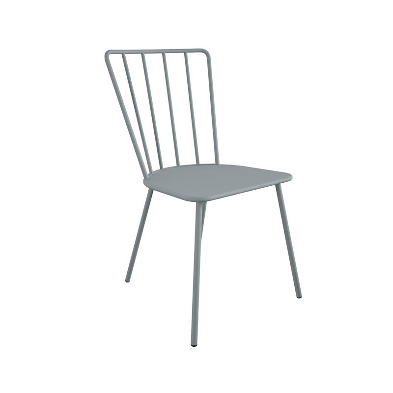 Novogratz Poolside Gossip Heidi 3-Piece Indoor/Outdoor Bistro Set in Light Gray