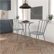 Novogratz Poolside Gossip Heidi 3-Piece Indoor/Outdoor Bistro Set in Light Gray