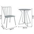 Novogratz Poolside Gossip Heidi 3-Piece Indoor/Outdoor Bistro Set in Light Gray