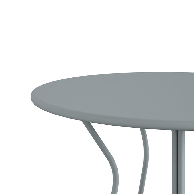 Novogratz Poolside Gossip Heidi 3-Piece Indoor/Outdoor Bistro Set in Light Gray