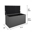 Cosco Outdoor Patio Deck Storage Box Extra Large 180 Gallons in Charcoal