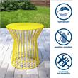 Novogratz Poolside Gossip Collection Roberta Outdoor/Indoor Side Table in Yellow