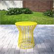 Novogratz Poolside Gossip Collection Roberta Outdoor/Indoor Side Table in Yellow