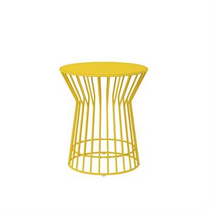 Novogratz Poolside Gossip Collection Roberta Outdoor/Indoor Side Table in Yellow