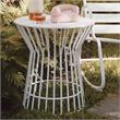 Novogratz Poolside Gossip Collection Roberta Outdoor/Indoor Side Table in White
