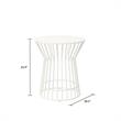 Novogratz Poolside Gossip Collection Roberta Outdoor/Indoor Side Table in White