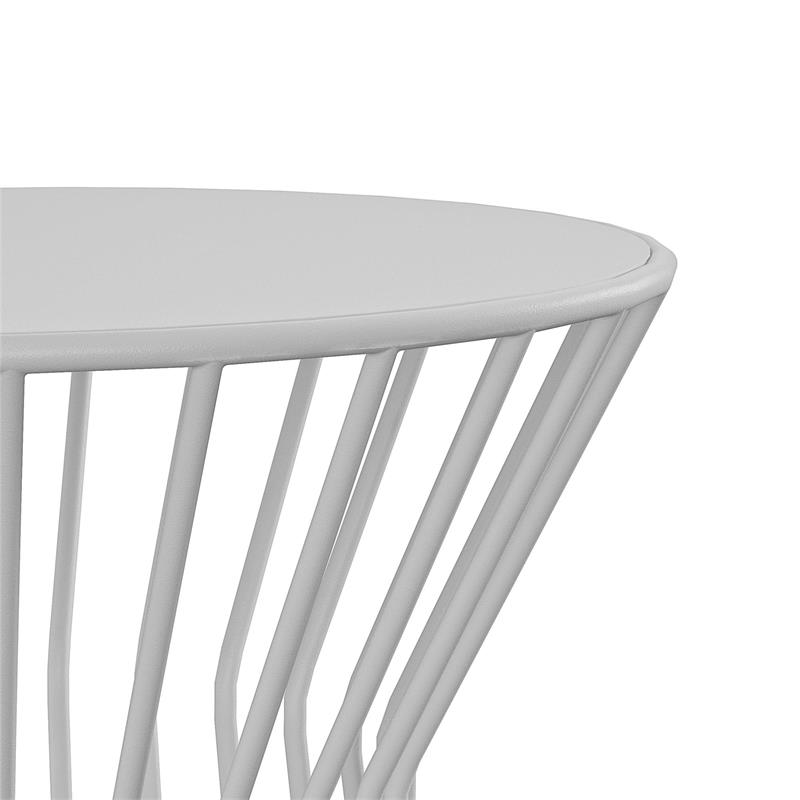 Novogratz Poolside Gossip Collection Roberta Outdoor/Indoor Side Table in White