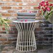 Novogratz Poolside Gossip Collection Roberta Outdoor/Indoor Side Table in White