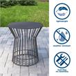 Novogratz Poolside Gossip Collection Roberta Side Table in Charcoal