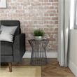 Novogratz Poolside Gossip Collection Roberta Side Table in Charcoal