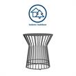 Novogratz Poolside Gossip Collection Roberta Side Table in Charcoal