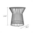 Novogratz Poolside Gossip Collection Roberta Side Table in Charcoal