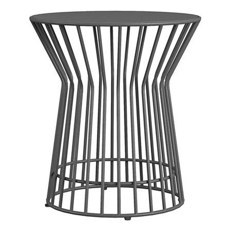 Novogratz Poolside Gossip Collection Roberta Side Table in Charcoal