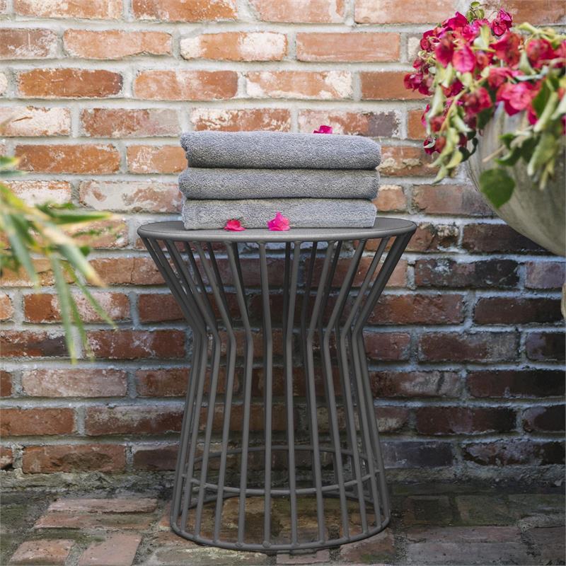 Novogratz Poolside Gossip Collection Roberta Side Table in Charcoal