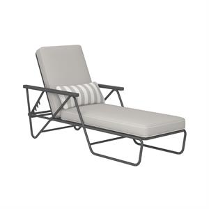 novogratz poolside gossip collection in connie outdoor chaise lounge in gray