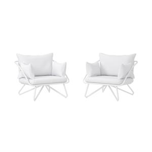 novogratz poolside gossip collection teddi lounge chairs 2-piece in white
