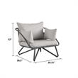 Novogratz Poolside Gossip Collection Teddi Lounge Chairs 2-piece in Charcoal