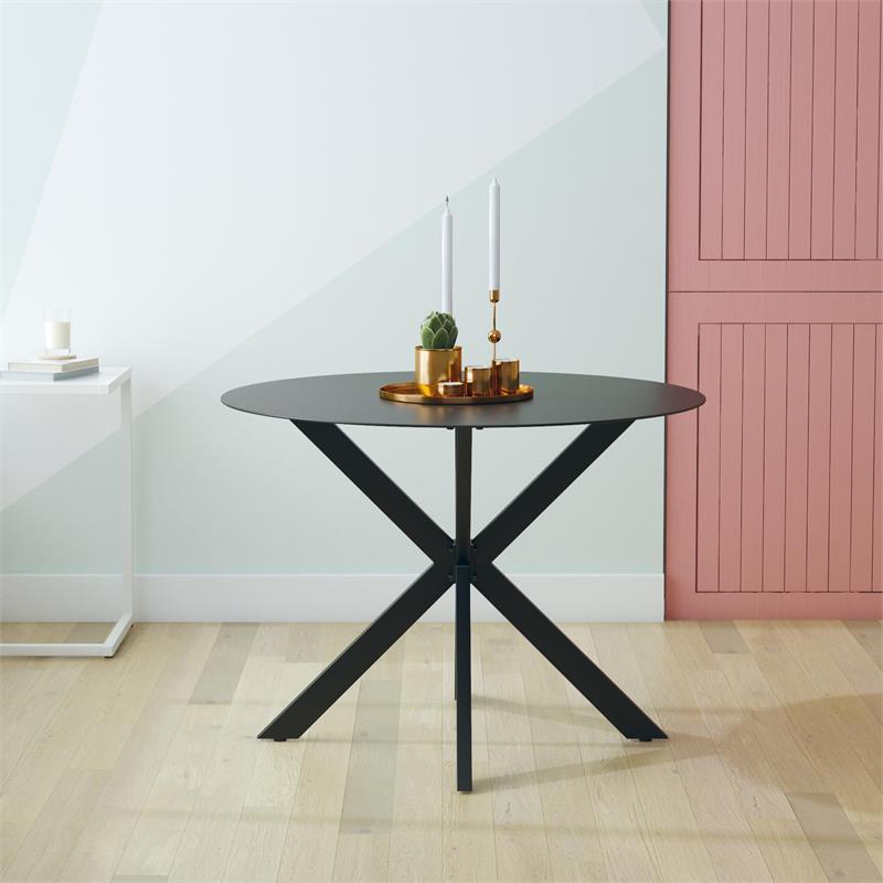 CosmoLiving by Cosmopolitan Circi Collection Dining Table in Black/Charcoal
