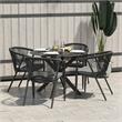 CosmoLiving by Cosmopolitan Circi Collection Dining Table in Black/Charcoal