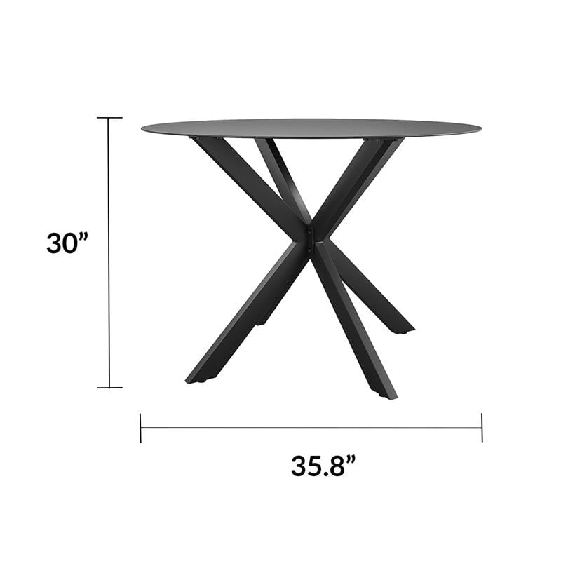 CosmoLiving by Cosmopolitan Circi Collection Dining Table in Black/Charcoal