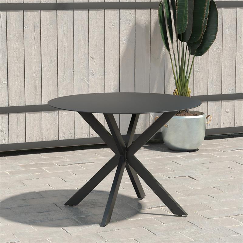 CosmoLiving by Cosmopolitan Circi Collection Dining Table in Black/Charcoal
