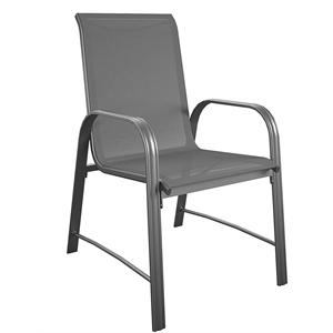 cosco outdoor living paloma steel patio dining chairs in charcoal (6-pack)
