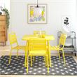 Novogratz Poolside Gossip Collection June Square Dining Table in Yellow