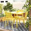 Novogratz Poolside Gossip Collection June Square Dining Table in Yellow