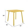 Novogratz Poolside Gossip Collection June Square Dining Table in Yellow