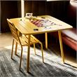 Novogratz Poolside Gossip Collection June Square Dining Table in Yellow