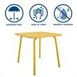 Novogratz Poolside Gossip Collection June Square Dining Table in Yellow
