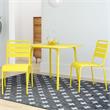 Novogratz Poolside Gossip Collection June Square Dining Table in Yellow