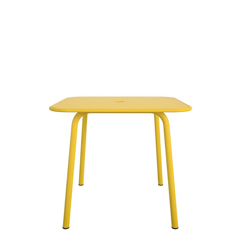 Novogratz Poolside Gossip Collection June Square Dining Table in Yellow