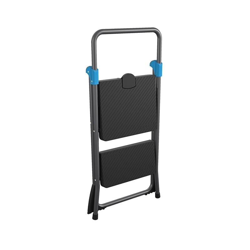 2 Step Folding Step Stool in Gray